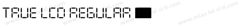 True LCD Regular 语言英文字体转换